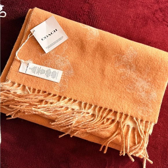 Coach Accessories - Coach Tangerine Fringe Scarf